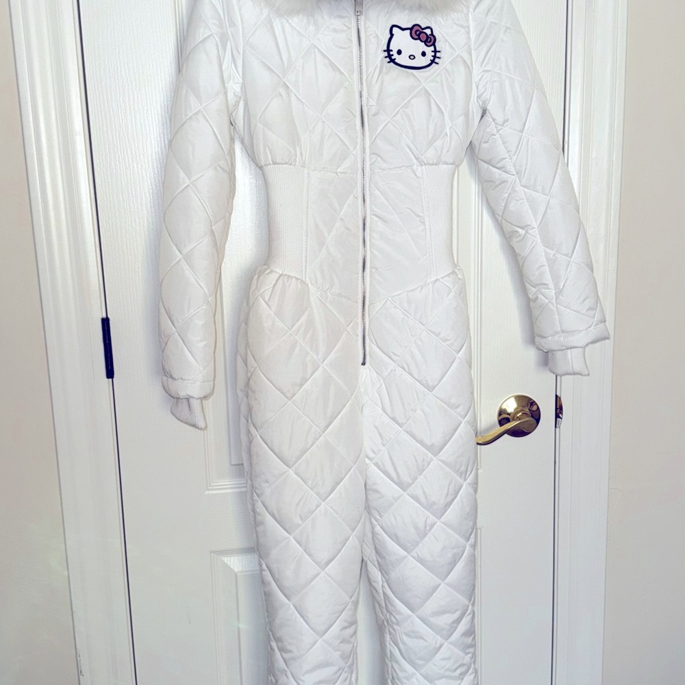 Hello Kitty Quilted White Jumpsuit